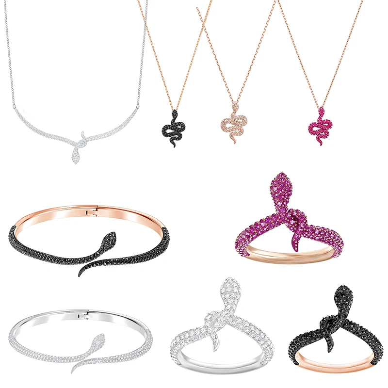 Fashion damer smykker leslie serie slange dame sæt øreringe halskæde og armbånd, mode smykker online ~ Fine Smykker < www.frihedenspizza.dk