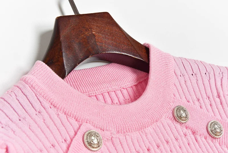 brand designer trøjer til kvinder o nakke-skulder-knapper strikket kortærmet køb online ~ Trøjer < www.frihedenspizza.dk