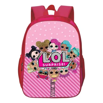 16 tommer LOL Dukker Skoletaske Børn 16 tommer LOL Skole taske til Teenager Piger Afslappet Rejse bagpack dag pack