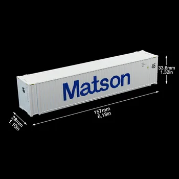 1pc HO Skala 45ft Matson Shipping Container 1:87 45ft Beholdere Fragt Bil modeltog Masse C8745 Railway Modelling