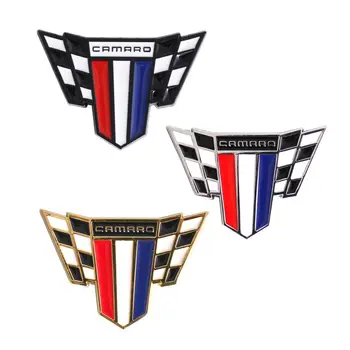 1x Camaro Flag Symbol Metal Legering Bil Krop Logo Badge Klistermærke til Camaro SS ZL1 RS