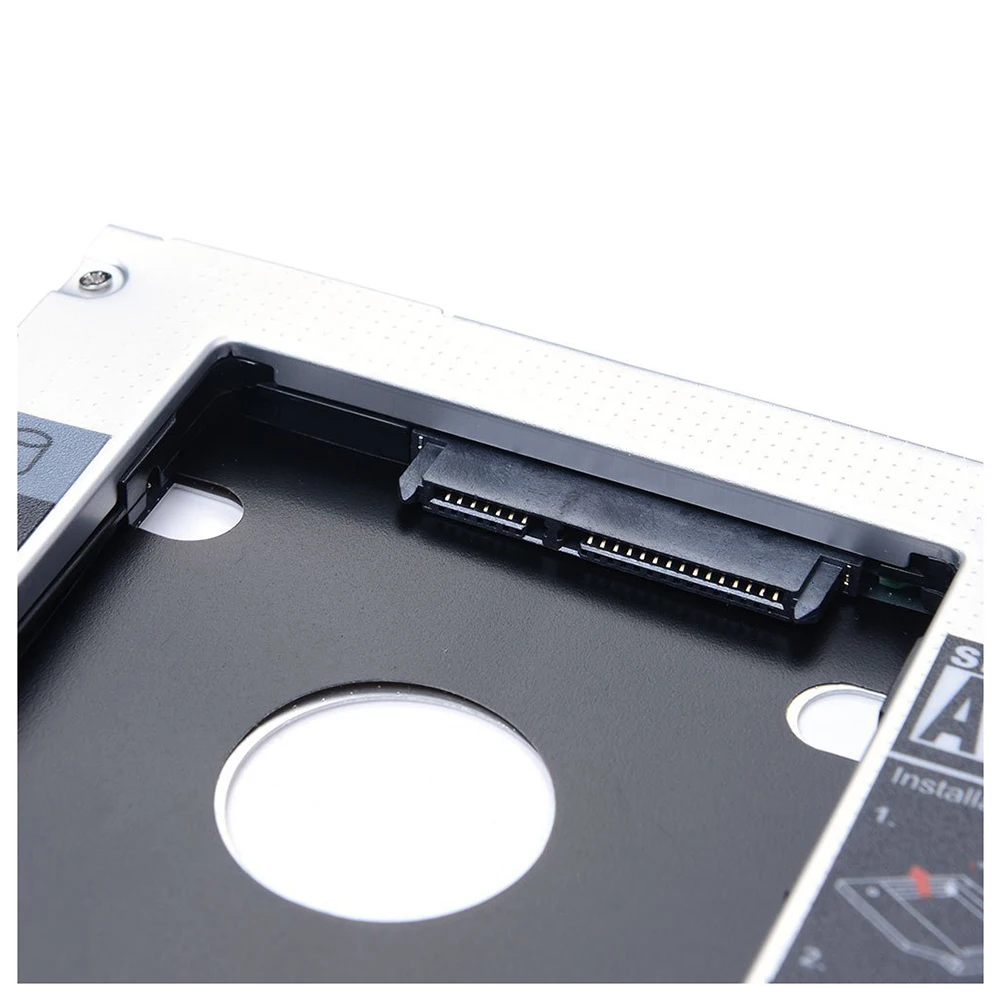 Universal SATA 2nd HDD med en SSD HD Kabinet Harddisk Caddy Tilfælde Bakken, for 9,5 mm Bærbar CD / DVD-ROM-Optisk Bay Drive Slot (for