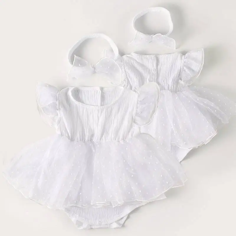 Ny født baby spædbarn party dress tøj barnedåb kjole pige tyl 6 måneder kjole hvide kanin køb online ~ shop < www.frihedenspizza.dk