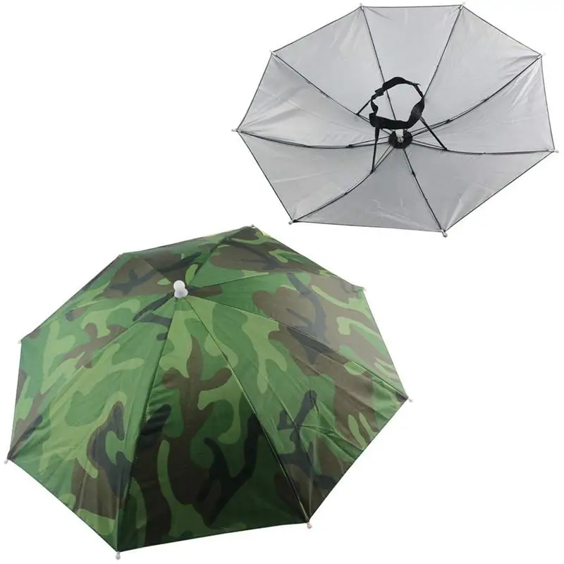 2STK Paraply Hat Hat til Udendørs Fiskeri Havearbejde Strand (Camouflage)
