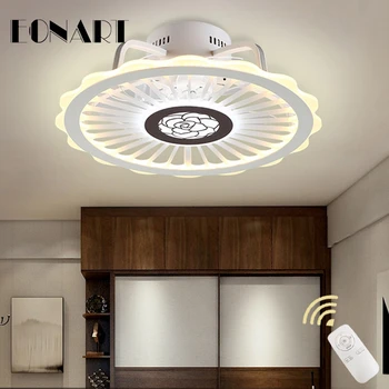 20 Tommer moderne led loft ventilator lys med fjernbetjening tag belysning fan soveværelse restaurant indendørs ac100-220v motor fans lys