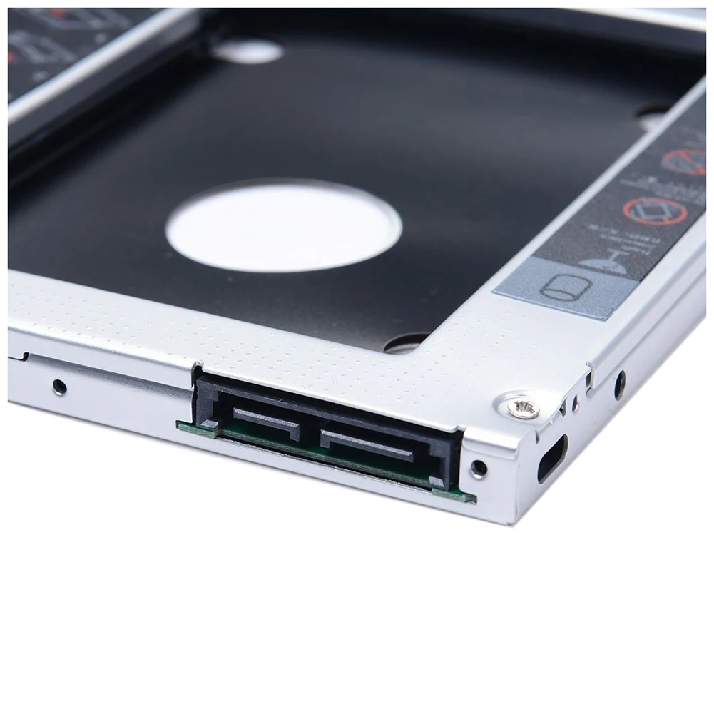 Universal SATA 2nd HDD med en SSD HD Kabinet Harddisk Caddy Tilfælde Bakken, for 9,5 mm Bærbar CD / DVD-ROM-Optisk Bay Drive Slot (for