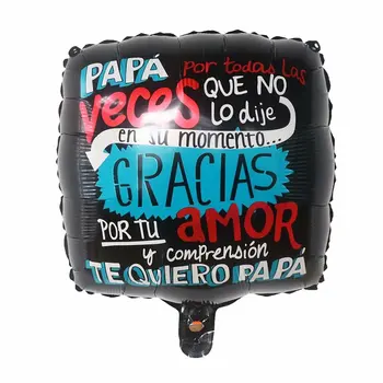 50stk 18inch spanske Glædelig Fars Dag Helium Globos Feliz Dia Super Papa Folie Balloner Far Mor Fest Dekoration Baloes