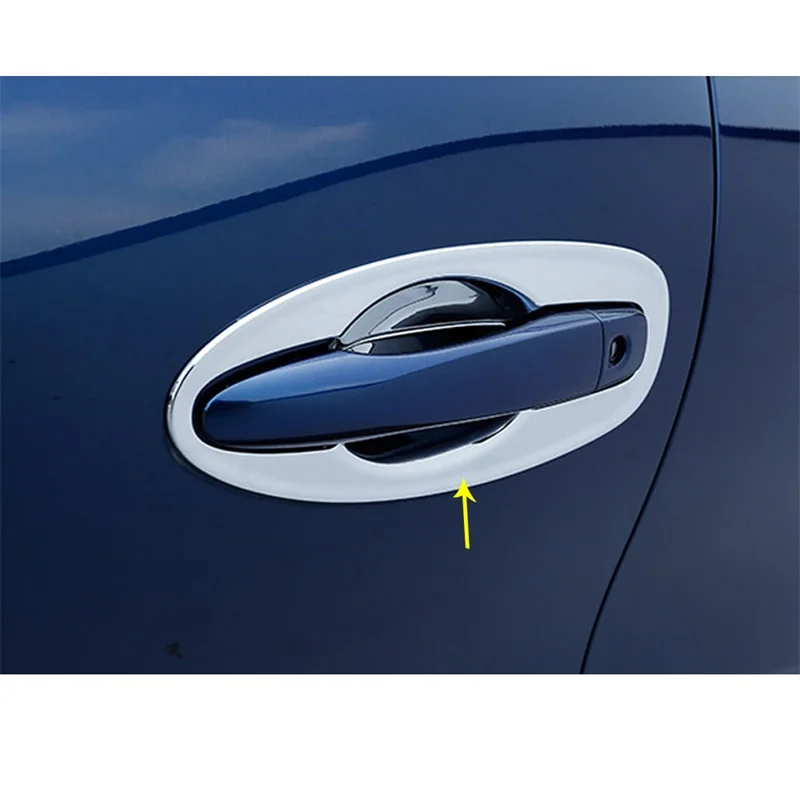 ABS Chrome Carbon Fiber Bilens dørhåndtag Skål Dække Trim For Honda Civic 2016 2017 2018 2019 Bil Styling Tilbehør
