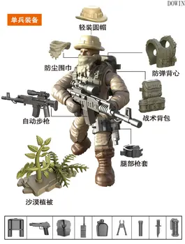 6pc/, der er Kompatibelt opkald af militærtjeneste mini soliders tal Hær våben, kanoner model byggesten Model Dolls mursten kit