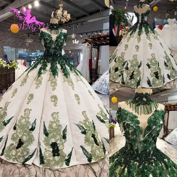 AIJINGYU Købe Brudekjole Lang Beskedne Kjoler I Dubai Dronning Brude Vintage Børste Guangzhou Kongelige Kjoler Brudekjole Gothic