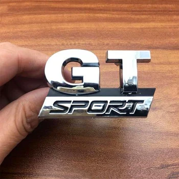 Bil Mærkat 3D GT Sport Ord Bogstav Design Kølergrill Badge-Logo Klistermærke til Volkswagen VW Polo, Golf, Passat B5 Touran Bora