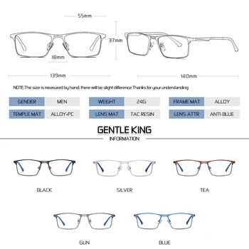 BLID KING Computer Briller Anti Blåt Lys, Blokerer Filteret Reducerer Digital øjnene Klare Almindelig Gaming Briller Briller