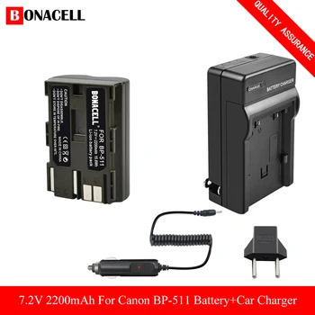 Bonacell BP-511 BP511 BP-511, BP-511A Udskiftning af Batteri+Oplader til Canon G5 G6 G3 G2 G1 EOS 300D 50D, 30D, 40D, 5D MV300i Kamera
