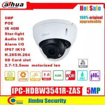 Dahua IP-Kamera starlight 5MP POE IPC-HDBW3541R-ZAS 2.7 mm ~13,5 mm motoriserede linse H2.65 IR40M SD-Kort slot IP67 IK10