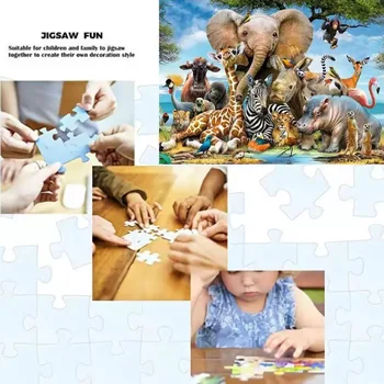 Elefant Puslespil Dyrenes Verden Sjove Paple P Legetøj for Børn, Pædagogisk Voksen Dekompression Spil boligindretning 1000Pcs