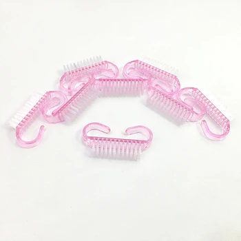 Engros 50stk Pink Rengøring Støv Brush Tool Negle Børste Nail Art Pleje Manicure Værktøjer Støv Fjerne Støv Lille Ren Salon