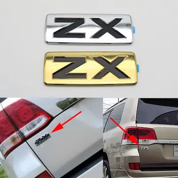 For TOYOTA Land Cruiser 200 ZX Emblem Bil Mærkat 3D Brev Guld Sølv Bageste Bagagerummet Logo Navneskilt Decal