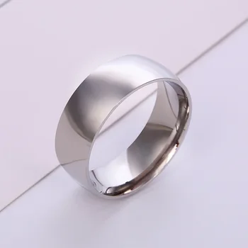 Inden for og uden arc lyse rustfrit stål ring 2021 nye spring senior gaveæske ring