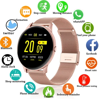 LIGE 2021 Nyt, Smart Ur Kvinder Mænd puls, Blodtryk Oplysninger Minde Sport Multifunktionelle Vandtæt Smartwatch+Max