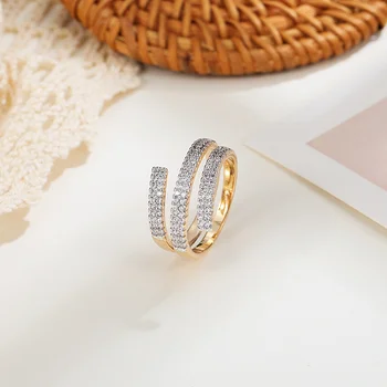 MAIKALE Luksus Farverige Cubic Zirconia Justerbare Ringe til Kvinder-års Jubilæum Par Finger Ring Bryllup Band Mode Smykker