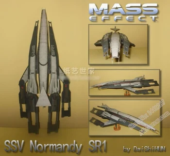 Mass Effect 2 SSV Normandy SR1 Spacecraft 3D Paper Model DIY