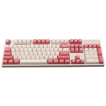 MAXKEY Valentine ' s Day pink pige farve matchende tasterne SA Dobbelt shot ABS keycap 130 nøgler til MX skifte mekanisk tastatur