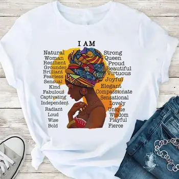 Melanin t-shirt kvinder, Gud siger, at du er sort pige er smuk magic tshirt femme vogue sort liv sagen Juneteenth t-shirt