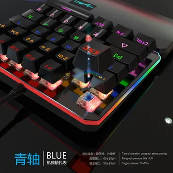 Metal-USB-Kabelforbundne Mus og Tastatur Sæt PUBG Gaming 6400DPI Mekaniske Følelse med RGB-LED-Baggrundsbelyst Til Android, ios Telefon, IPAD