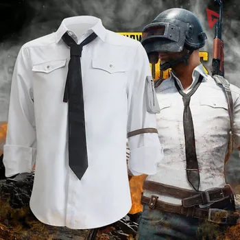 MMGG Spil PUBG Battlegrounds Cosplay Kostumer Hvide Skjorter Mand Kvinde Samme Stil Tøj i Høj Kvalitet i Fuld størrelse