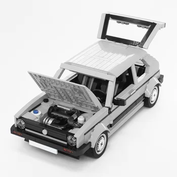 MOC Volkswagened Golf Mk1 Simulering Grå Bil Model 1390pcs pc ' er byggesten Diy Legetøj Mursten Pædagogiske Xmas Gave Til Børn