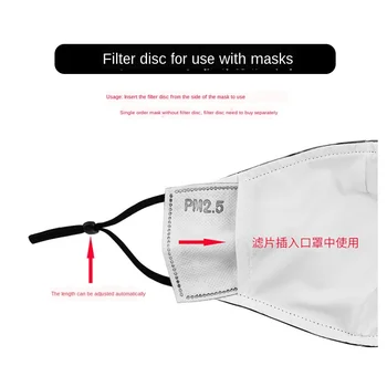Mode Genanvendelige Beskyttende PM2.5 Filter Udskrivning munden Maske anti støv ansigtsmaske Vindtæt Munden-dæmpe bakterier bevis Influenza Maske