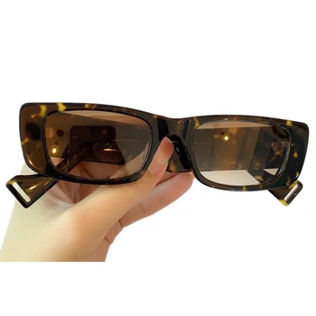 Ny Rektangel Solbriller Kvinder Luksus Mærke Classic Spejl solbriller Til Kvinder UV400