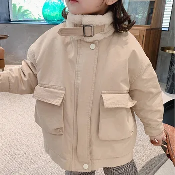 Piger pels koreanske tyk varm jakke, frakke 20 vinter tøj, nye børn tøj, baby pige vinter tøj