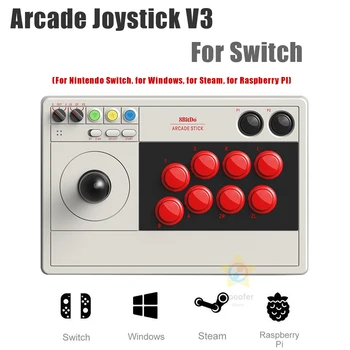 Rocker Spil Controller 8BitDo V3 Arcade Controller 3 Tilstand for Bluetooth-2.4 GHz Trådløs USB-Kablet Fight Stick til Nintendo Skifte PC