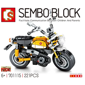 SEMBO Berømte Motorcykel Action Figur Samles Mursten Legetøj Technic Motorblike Model byggesten Sæt Børn Gaver