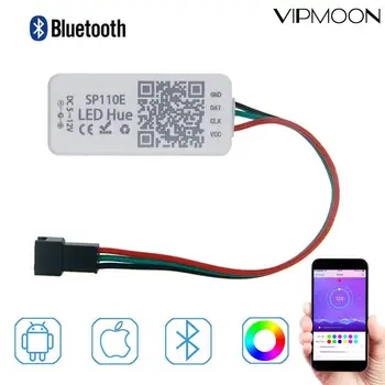SP110E Bluetooth-Pixel lys Controller WS2811 WS2812B 1903 Lysdæmper SK6812 RGB RGBW APA102 WS2801 pixels Led Strip IOS Android