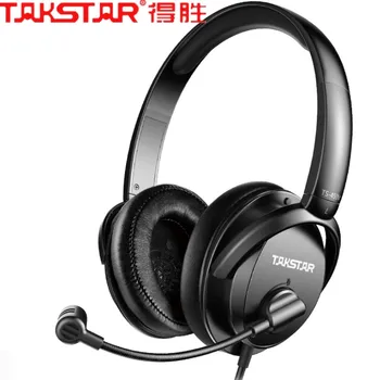Takstar TS-450 mms-hovedtelefon gaming esports computer headsets lukket design, høj følsomhed mikrofon PU læder øre