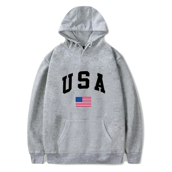 USA Usa Flag Drenge Piger Casual Sweatshirt Hætte Trykt Populære Kids Fleece Jakke, Sweatshirt Streewear Baby Barn Tøj