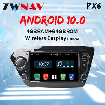 ZWNAV Android 10 CARPLAY PX6 For KIA K2 RIO 3 4 2010-2018 Bil Radio Multimedie-Afspiller GPS-Navig Carplay 2din